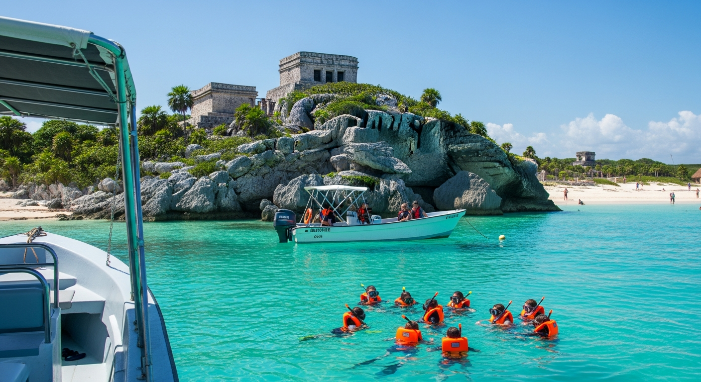 Snorkeling with Turtles in Akumal from Tulum